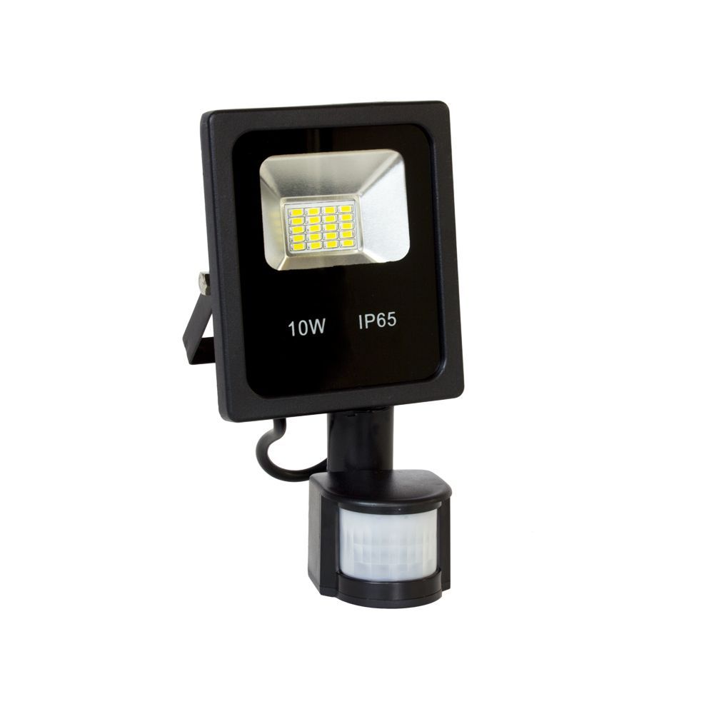 Karpal Proyector LED 2x 10W con detector de movimiento Proyector LED IP66 impermeable blanco cálido 800 LM reflector proyector lámpara de pared para jardín garaje campo deportivo 